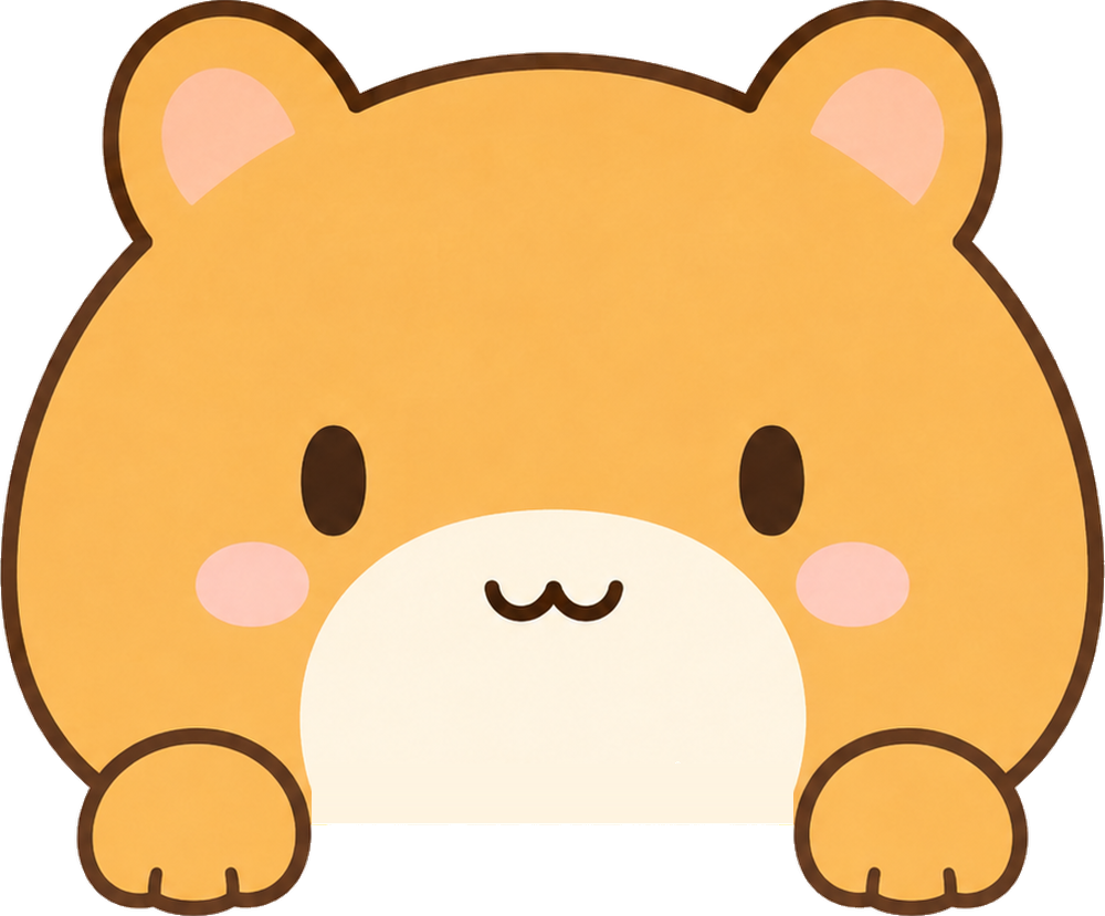 のぞき見動物 ハムスター にっこり