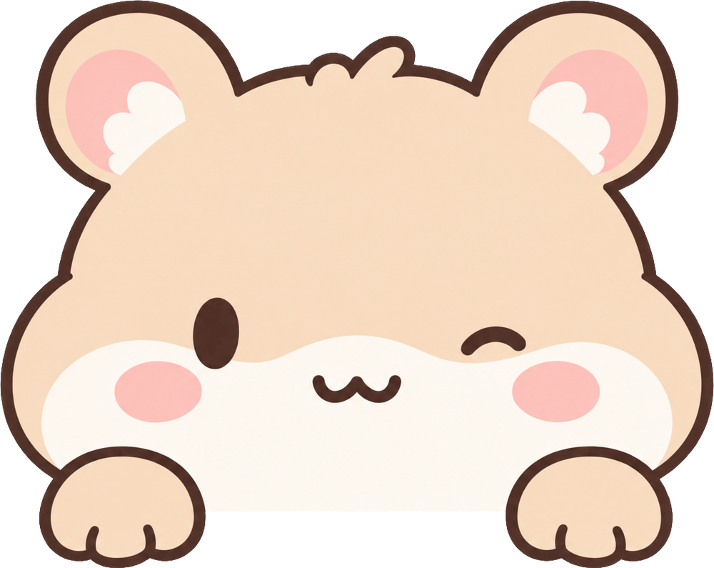 のぞき見動物 ハムスター ウィンク