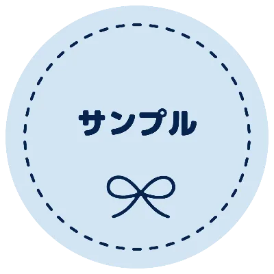 点線とリボンのデザイン