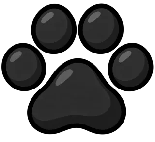 黒チャコール透過のぷっくり肉球 7
