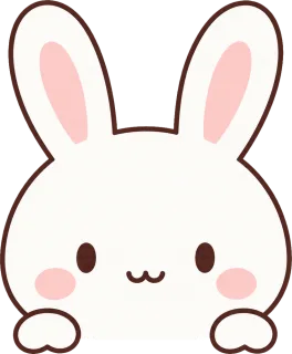 のぞき見動物 うさぎ にっこり