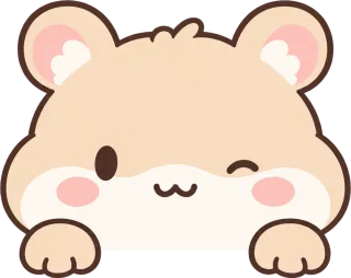 のぞき見動物 ハムスター ウィンク
