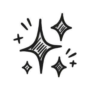 キラキラ 手描き 黒インク星群 002