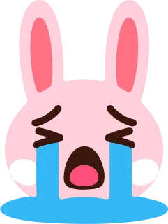 大泣きするうさぎ