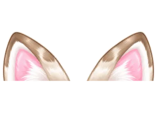 ベージュ猫の耳