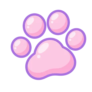 ラベンダー斜めのぷっくり肉球 2