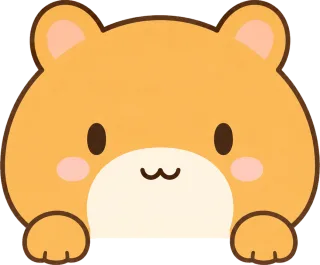 のぞき見動物 ハムスター にっこり
