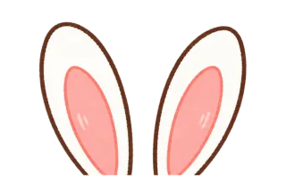 白コーラルのフラットうさ耳