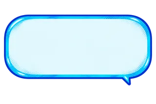 吹き出し-ポップ-青シアン角丸小さめ右下尾