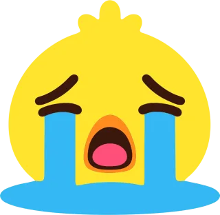 大泣きするひよこ