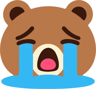 大泣きするくま