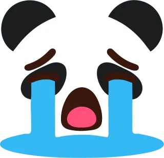 大泣きするパンダ