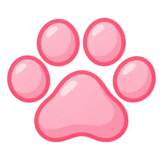 王道ピンク正面のぷっくり肉球 1