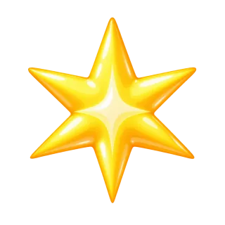 キラキラ ぷっくり 単体シャープ六芒星 008