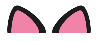 黒猫耳（両耳・フラット）