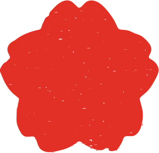 かすれ印鑑 朱印 花びら塗り