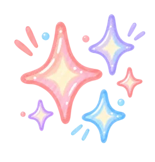 キラキラ 手描き パステルマーカー星群 003