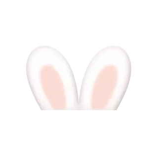 白ピンクのソフトうさ耳